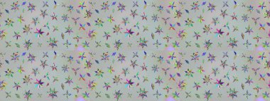 Suluboya çizimi. El çizimi. Çiçekli eskiz deseni. Gri renkli çiçekler.