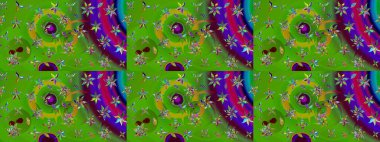 Varicologreen Raster çizimi. Küçük çiçekteki sevimli çiçek deseni. Birçok yeşil soyut çiçekli tropikal çizim deseni.