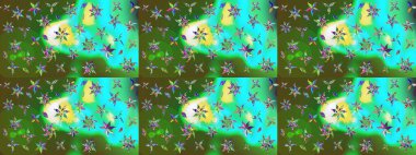 Nazik romantik baskı. Bahar mevsimi. Raster güzel bir çiçek deseni çizmiş. Tatil havası..