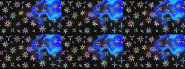 Çiçekli çiçek deseni, suluboya. Raster deseni. Süslü kumaş deseni.