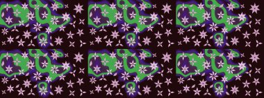 Raster illüstrasyonu. Küçük çiçekteki sevimli çiçek deseni. Modaya uygun kumaş deseni. Tony 'nin kumaş desenini çiz.