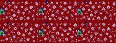 Raster illüstrasyonundaki çiçek desenli çizim. Renkli Yaz Temalı eskiz kalıbı. Kırmızı renkte çiçekler. Düz Çiçek Elementleri Tasarımı.