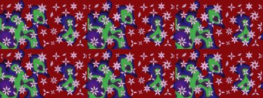 Raster Hip kumaş deseni. Eskiz Vintage Çiçek Deseni.