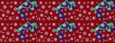 Kırmızı renklerde. Anti-stres için soyut örnek sayfası. Raster illüstrasyonu.