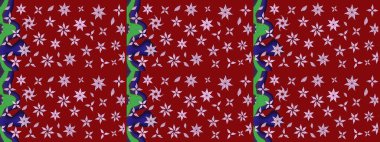 Çiçekli çiçek deseni, suluboya. Küçük çiçekte güzel bir çiçek deseni var. Raster deseni.