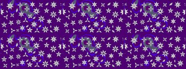 Yumuşak, mor renkte bahar çiçekleri. Raster illüstrasyonu. Yaprak ve çiçeklerin suluboya resmi, menekşe renkleri üzerine çizim şekli.