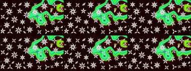 Renkli Bahar Teması eskiz kalıbı. Güzel kumaş deseni. Düz Çiçek Elementleri Tasarımı. Raster illüstrasyonunda çiçek deseni çizimi.