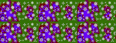 Elle boyanmış suluboya resim çizimleri, çiçekler ve bitkiler. Yeşil renkte çiçekler.