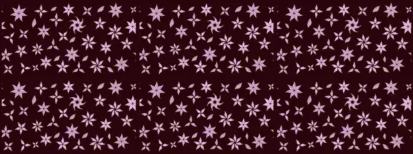 El çizimi çiçekli soyut çizim kalıbı. Kahverengi renkli çiçekler. Raster illüstrasyonu.