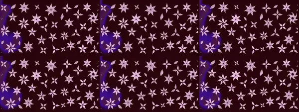 Robot resim. Şirin çiçek elementleri. Raster illüstrasyonu. Kahverengi renkte çiçekler.