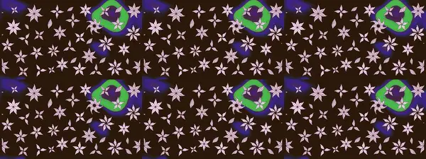 Raster illüstrasyonu. Suluboya çiçekli çiçek deseni. Kahverengi renkli güzel tekstil.