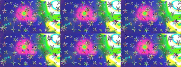 Üzerinde gelincikler ve vadi zambakları olan renkli çiçek desenli nakış deseni. Tekstil tasarımı için mavi renkli geleneksel halk çiçekleri buketi.