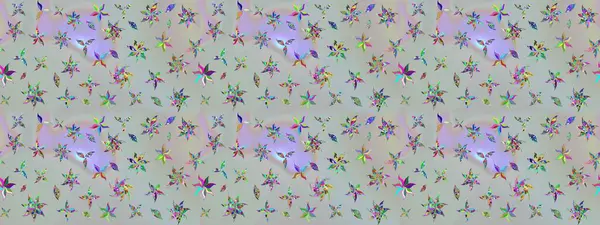 Raster resim. Çiçek desenli çiçek ve yaprakları ile. Sevimli küçük çiçek desenle.