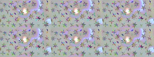 Kabile sanatı boho baskısı, klasik çiçek arkaplanı. Arkaplan dokusu, duvar kağıdı, çiçek temalı gri renkler. Soyut etnik raster çizim kalıbı.