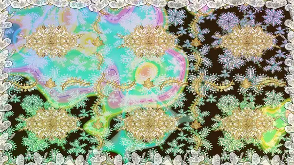 2019 Noel 'i, kar tanesi, yeni yıl. Tarafsız renklerde, altın elementlerle klasik, pürüzsüz desen.