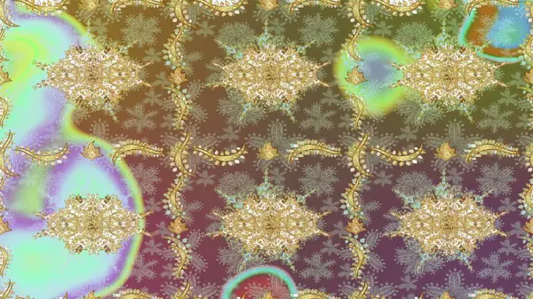 Klasik barok çiçekli, nötr yerine altın desenli. Süslü raster dekorasyonu. Tarafsız renklerde altın element. Lüks, kraliyet ve Viktorya dönemi konsepti.