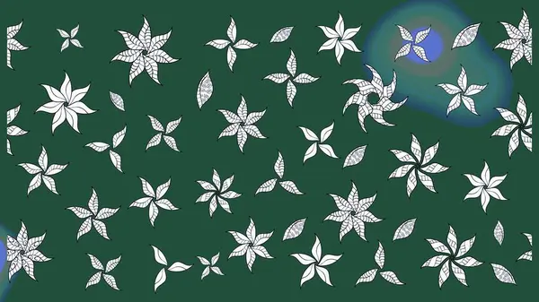 Üzerinde gelincikler ve vadi zambakları olan renkli çiçek desenli nakış deseni. Tekstil tasarımı için yeşil renkli geleneksel halk çiçekleri buketi.