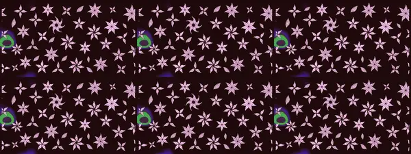 Çiçek desenli raster, kahverengi çizgi grafik desenli soyut raster arkaplan. Modern stil dokusu.