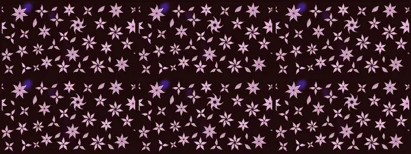 Dallı bahar çiçekleriyle desen, kahverengi renklerle çiçek siluetiyle desen. Raster deseni.