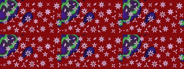 Raster güzel kumaş deseni çiziyor. Çiçek deseni. Düz Çiçek Elementleri Tasarımı. Renkli Bahar Teması çizim şablonu.