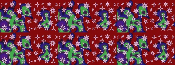 Raster Hip kumaş deseni. Eskiz Vintage Çiçek Deseni.