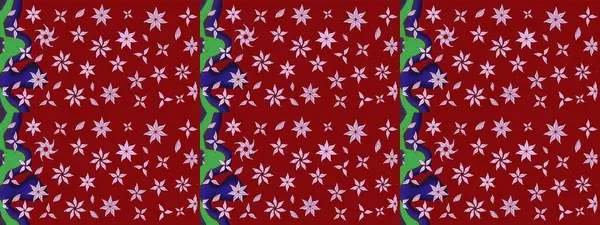 Çiçekli çiçek deseni, suluboya. Küçük çiçekte güzel bir çiçek deseni var. Raster deseni.