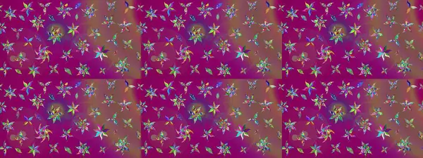 Hint süsü. Mor renklerde. Çiçek duvar kağıdı. Renkli süs kenarı. Çizim kalıbı. Raster illüstrasyonu.