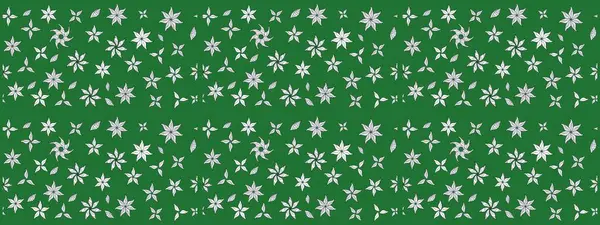 Yeşil renkli çiçekler. Düz Çiçek Elementleri Tasarımı. Raster illüstrasyonundaki çiçek desenli çizim. Renkli Yaz Teması çizim şablonu.