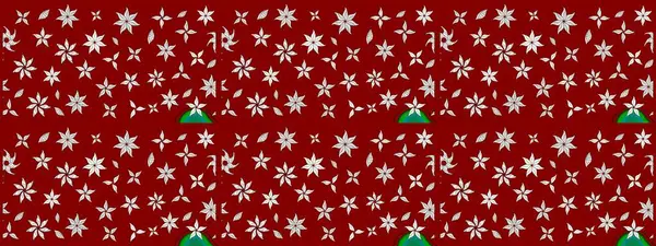 Raster illüstrasyonundaki çiçek desenli çizim. Kırmızı renkte çiçekler.