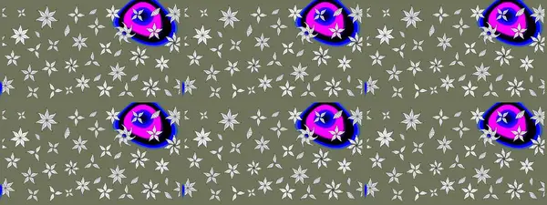 Raster. Renkli Bahar Teması eskiz kalıbı. Düz Çiçek Elementleri Tasarımı.