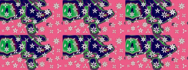 Küçük çiçekteki sevimli çiçek deseni. Raster deseni. Soyut çiçek çizim kalıbı arka planı. Raster illüstrasyonu. Pembe renklerde.