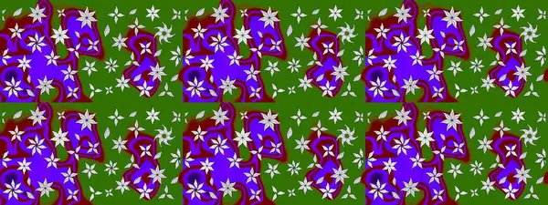 Elle boyanmış suluboya resim çizimleri, çiçekler ve bitkiler. Yeşil renkte çiçekler.