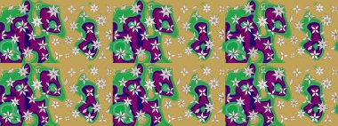 Çiçekli eskiz çizimi. Sarı renkli çiçekler. Renkli Yaz Temalı eskiz kalıbı. Düz Çiçek Elementleri Tasarımı.