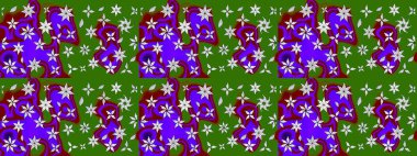 Elle boyanmış suluboya resim çizimleri, çiçekler ve bitkiler. Yeşil renkte çiçekler.