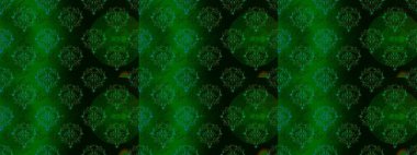 Sevimli çiçek raster deseni. Yeşil, mavi ve siyah renkte çiçekler. Kusursuz Renksiz Bahar Temalı Kusursuz Arkaplan. Düz Çiçek Elementleri Tasarımı.