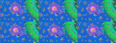 Renkli Bahar Teması eskiz kalıbı. Zentangle soyut çiçekleri. Karalama çiçeği. Raster illüstrasyonu. Güzel kumaş deseni. Düz Çiçek Elementleri Tasarımı.