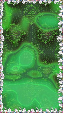 Yeşil renkli çiçekler. Çiçekli karalama şeklinde Raster çiçek deseni. Nazik, narin çiçek arkaplanı.