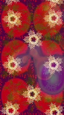 Raster illüstrasyonu. Kar taneleri ve raster arkaplanlı Noel karalaması deseni.