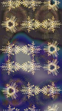 Raster Noel soyut renkli arka plan ve düşen kar tanesi. Kar taneli Noel arkaplanı. Raster illüstrasyonu. Kış soyut arkaplanı.