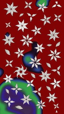 Anti-stres için soyut örnek sayfası. Raster illüstrasyonu. Kırmızı renklerde.