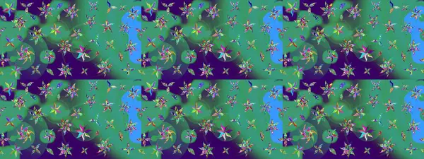 Mavi renkli çiçek desenli çizim. Suluboya tarzında mavi renkte çiçekler.