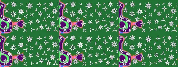 Yeşil renkli çiçekler. Düz Çiçek Elementleri Tasarımı. Renkli Bahar Teması eskiz kalıbı. Güzel çiçek deseni..