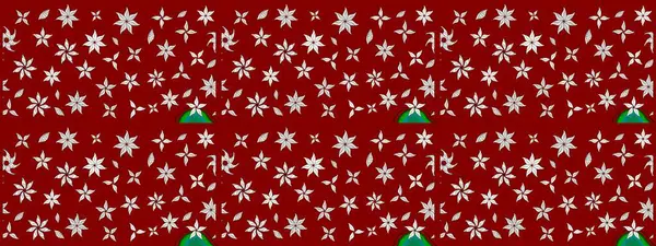 Raster illüstrasyonundaki çiçek desenli çizim. Kırmızı renkte çiçekler.