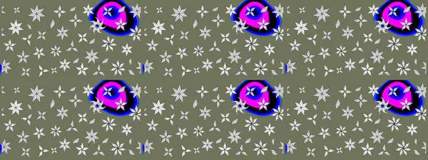 Raster. Renkli Bahar Teması eskiz kalıbı. Düz Çiçek Elementleri Tasarımı.