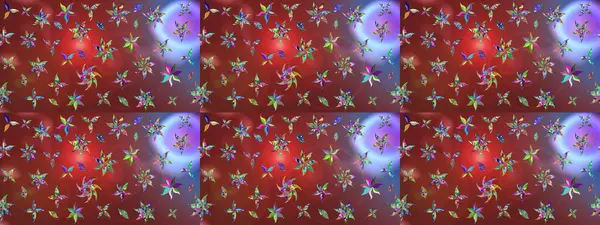 Raster suluboya çiçek deseni, narin çiçekler, kahverengi çiçekler, tebrik kartı şablonu. Raster Güzel kumaş deseni.