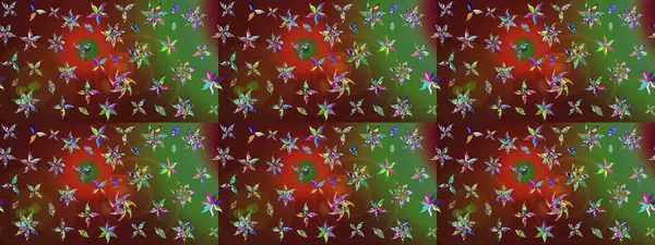 Raster illüstrasyonu. Çizim çiçek deseni duvar kâğıdı olarak kullanılabilir. Kahverengi renkte çiçekler.