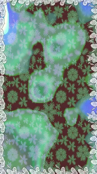 Kusursuz çiçek deseni. Yeşil renkli çiçekler. Düz Çiçek Elementleri Tasarımı. Renkli Bahar Temalı Kusursuz Arkaplan. Asya tekstil tarzında. Raster illüstrasyonu.