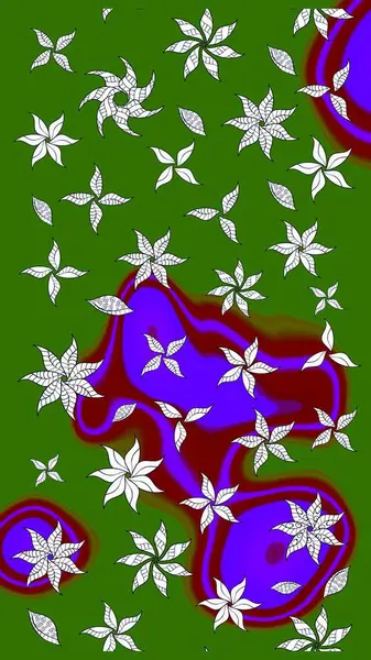 Raster suluboya çiçek deseni, narin çiçekler, yeşil çiçekler, tebrik kartı şablonu. Raster Güzel kumaş deseni.