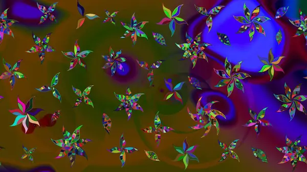 Raster illüstrasyonu. Çiçek deseni. Flower eskiz arka planı. Şatafatlı bahar bahçesi dokusu.