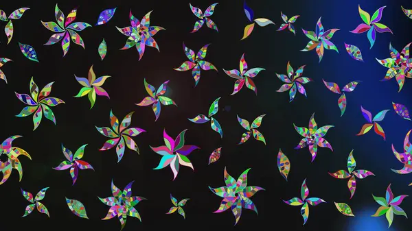 Çiçek süslemeli çizim deseni. Gri renkli çiçekler. Raster illüstrasyonu.